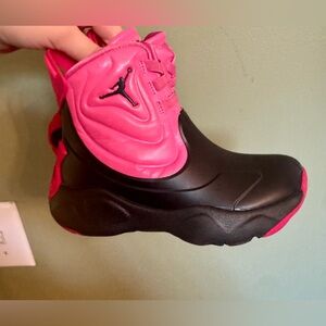 Nike Air Jordan Drip 23 kids' rain boot in the "Pinksicle"  color